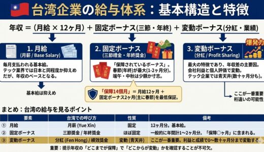 台湾企業給与形態